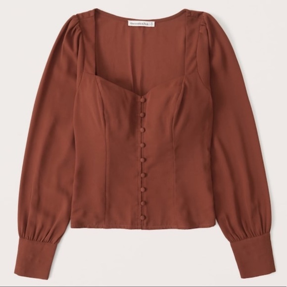 Abercrombie & Fitch Tops - A&F Women’s long sleeve button through v-neck top - NWOT